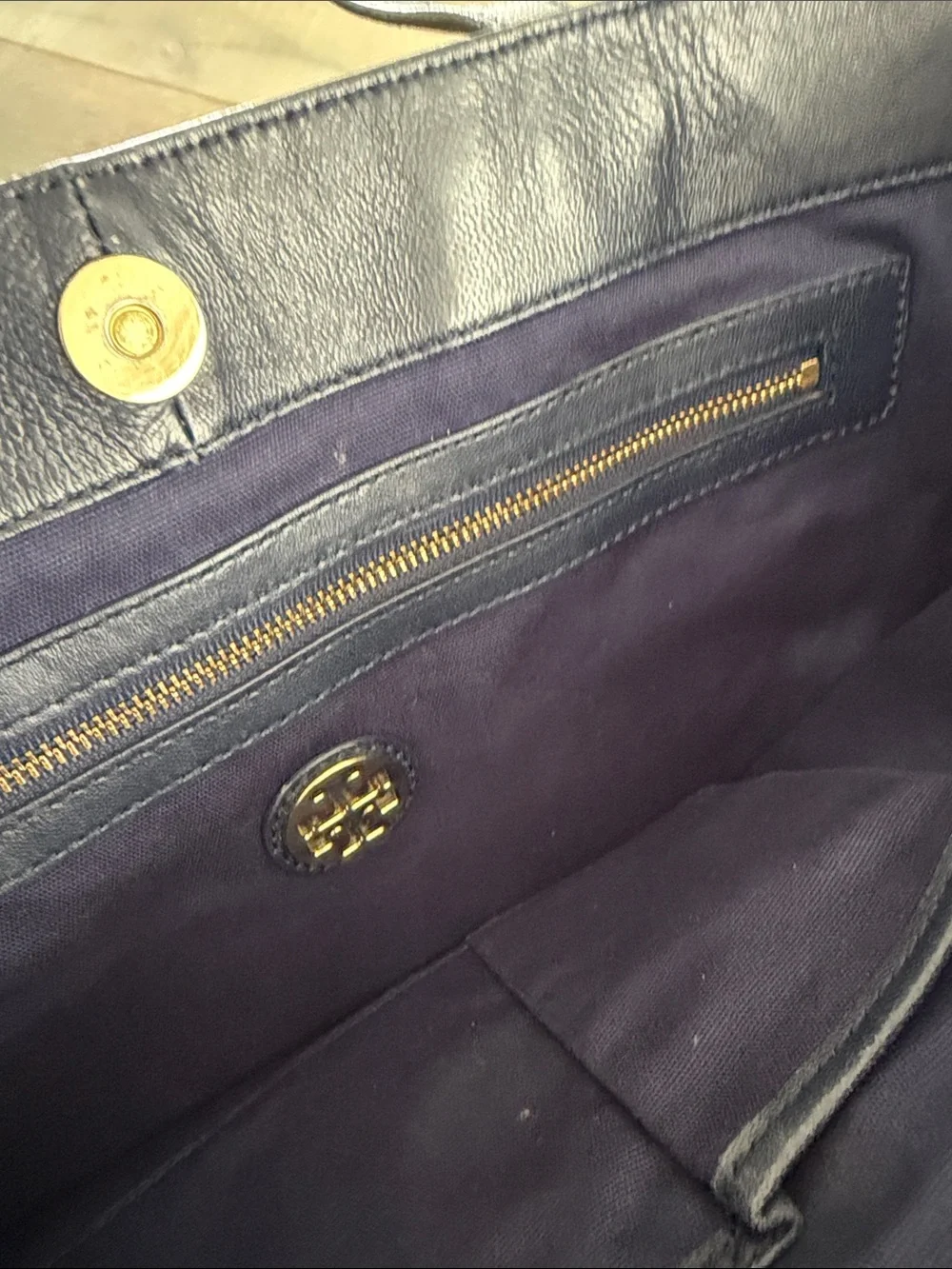 Tory Burch Tote in Blue, Red and Cream